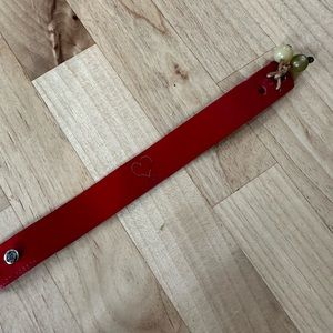 Red Leather ♥️ “Love” Bracelet by Dillon Rogers